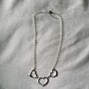 Silver Triple Heart Necklace